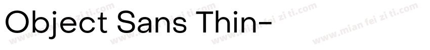 Object Sans Thin字体转换